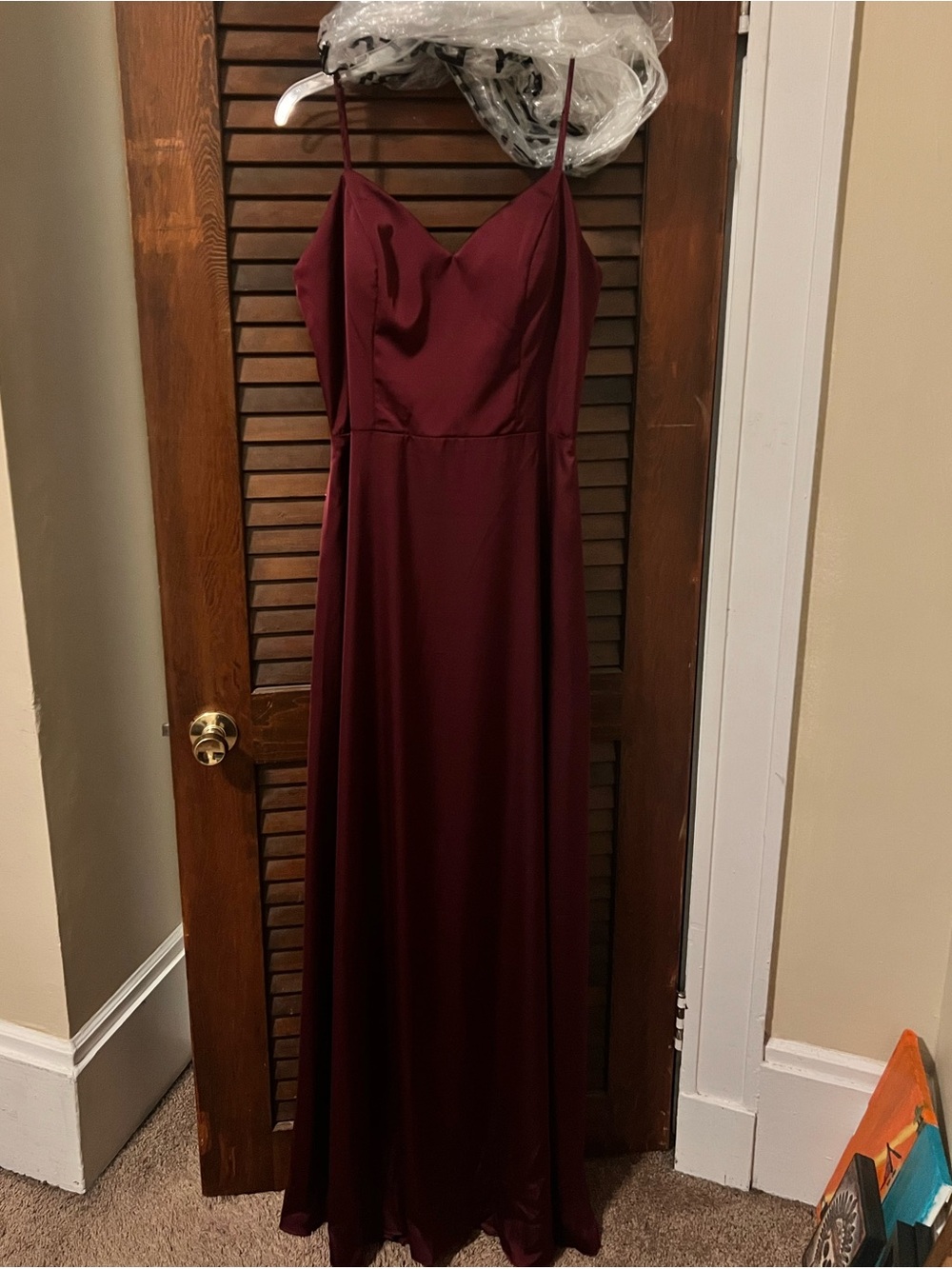 Kennedy Blue Burgundy Spaghetti-Strap Dress w/ Pockets